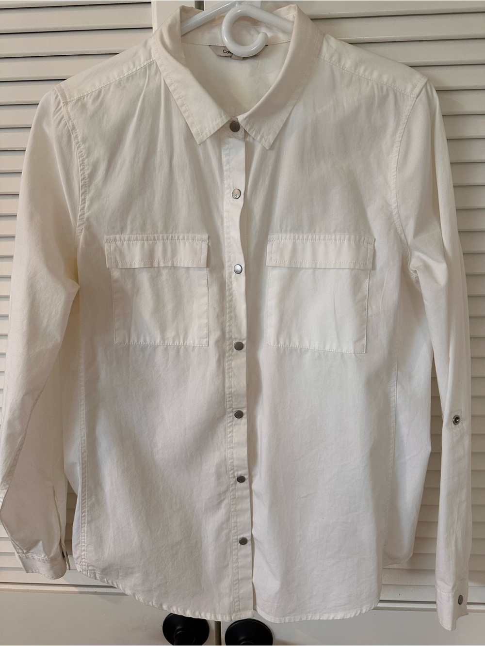 Calvin Klein Jeans White Casual Snap front button Shirt